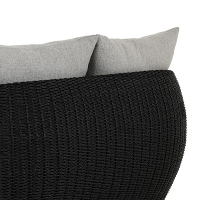 Four Hands Maven Outdoor Double Chaise - Faux Black Hyacinth