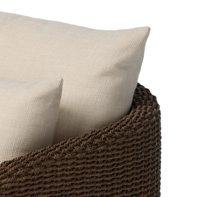Four Hands Corrigan Outdoor Swivel Chair - Dark Textured Woven