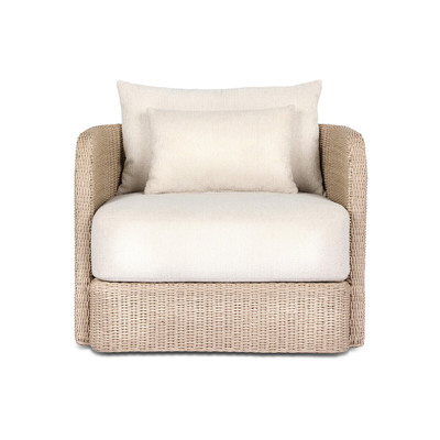 Four Hands Corrigan Outdoor Swivel Chair - Vintage White