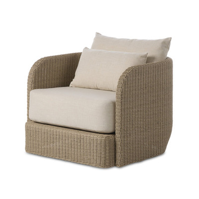 Four Hands Corrigan Outdoor Swivel Chair - Vintage White