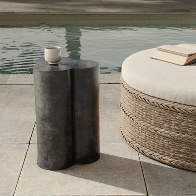 Four Hands North Outdoor End Table - Distressed Bronze