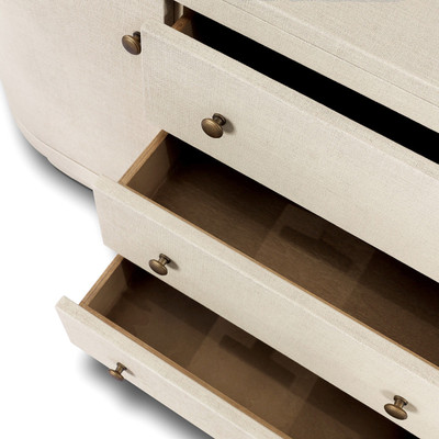 Four Hands Amelia Media Console - Ivory Painted Linen