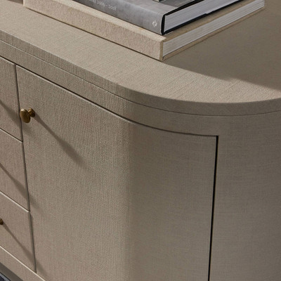 Four Hands Amelia Media Console - Ivory Painted Linen
