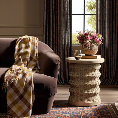 Four Hands Brailey End Table - Smoked Natural Sungkai