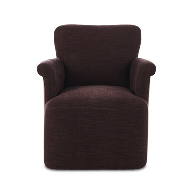 Amber Lewis x Four Hands Camellia Swivel Chair - Laughlin Plum