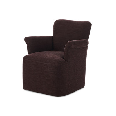 Amber Lewis x Four Hands Camellia Swivel Chair - Laughlin Plum