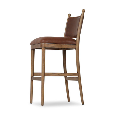 Amber Lewis x Four Hands Bella Bar Stool - Dulane Mahogany