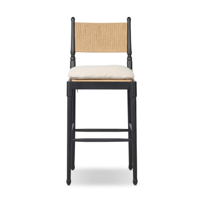 Amber Lewis x Four Hands Fayth Bar Stool with Cushion - Broadway Dune