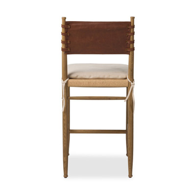 Amber Lewis x Four Hands Brielle Stool w/ Cushion - Broadway Dune - Counter