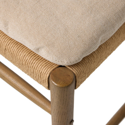 Amber Lewis x Four Hands Brielle Stool w/ Cushion - Broadway Dune - Counter