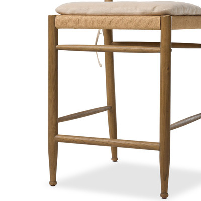 Amber Lewis x Four Hands Brielle Stool w/ Cushion - Broadway Dune - Counter