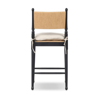 Amber Lewis x Four Hands Fayth Stool with Cushion - Broadway Dune