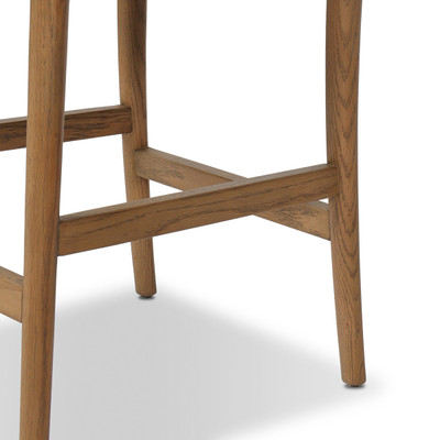 Amber Lewis x Four Hands Tova Stool - Bergamo Parchment - Counter - Light Buff Oak