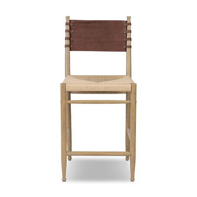 Amber Lewis x Four Hands Brielle Stool - Dulane Mahogany - Counter