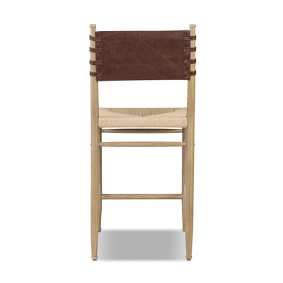 Amber Lewis x Four Hands Brielle Stool - Dulane Mahogany - Counter