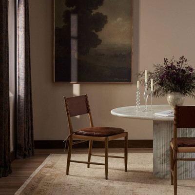 Amber Lewis x Four Hands Brielle Dining Chair w/ Cushion - Dulane Mahogany