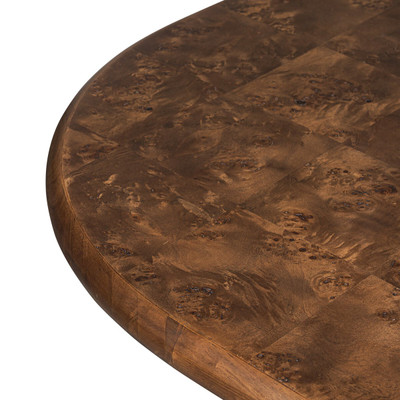 Amber Lewis x Four Hands Malko Dining Table - Dark Brown Mappa Burl