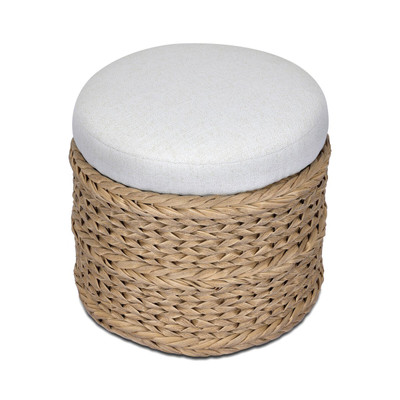 Amber Lewis x Four Hands Rowan Outdoor Ottoman - 18" - Alessi Linen
