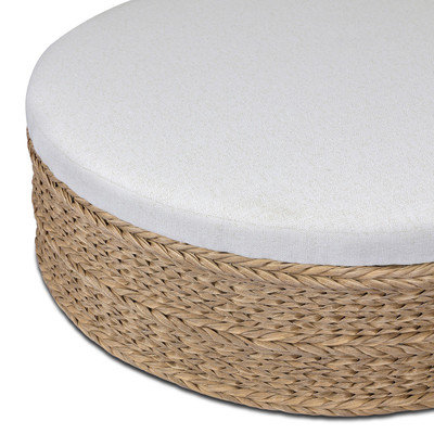 Amber Lewis x Four Hands Rowan Outdoor Ottoman - 48" - Alessi Linen