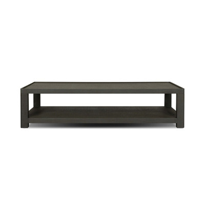 Amber Lewis x Four Hands Sasha Coffee Table - Dark Green Lacquered Linen