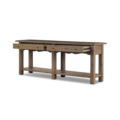 Amber Lewis x Four Hands Bayla Console Table - Weathered Oak