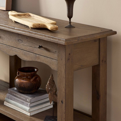 Amber Lewis x Four Hands Bayla Console Table - Weathered Oak