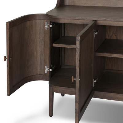 Amber Lewis x Four Hands Mirabel Sideboard - Dark Green Lacquered Linen