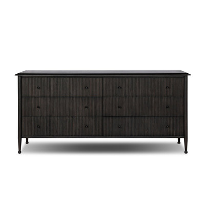 Amber Lewis x Four Hands Eloise 6 Drawer Dresser - Smoked Black Mindi