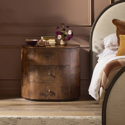 Amber Lewis x Four Hands Raisa Nightstand - Walnut Burl