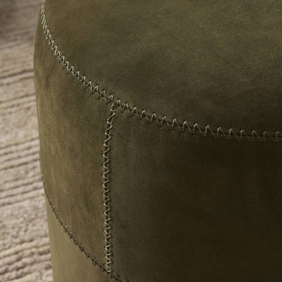 Amber Lewis x Four Hands Camino Ottoman - Nubuck Olive