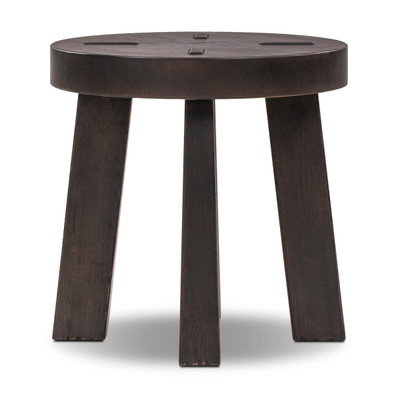 Amber Lewis x Four Hands Sadira End Table - Burnt Oak Veneer