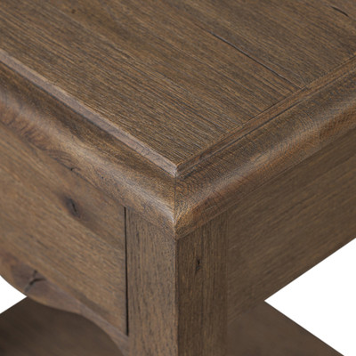 Amber Lewis x Four Hands Bayla End Table - Weathered Oak Veneer