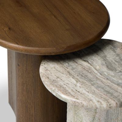 Amber Lewis x Four Hands Waylie Nesting End Tables - Rustic Fawn