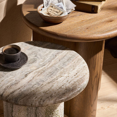 Amber Lewis x Four Hands Waylie Nesting End Tables - Rustic Fawn