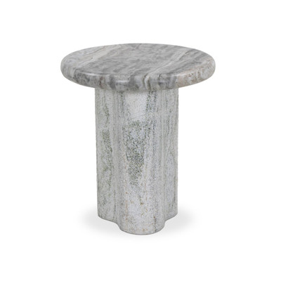 Amber Lewis x Four Hands Waylie Small Marble End Table - River Grey Marble