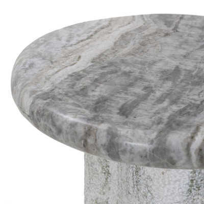 Amber Lewis x Four Hands Waylie Small Marble End Table - River Grey Marble