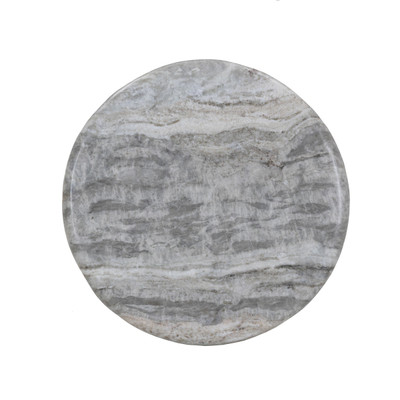 Amber Lewis x Four Hands Waylie Small Marble End Table - River Grey Marble