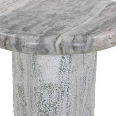 Amber Lewis x Four Hands Waylie Small Marble End Table - River Grey Marble