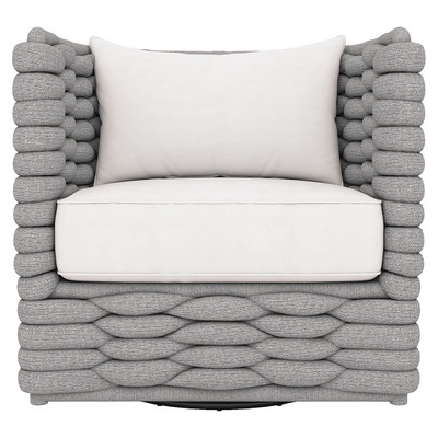 Bernhardt Wailea Nordic Gray Outdoor Swivel Chair