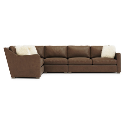Bernhardt Ventura Leather 4-Piece Sectional