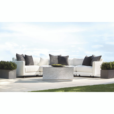 Bernhardt Tenerife Square Coco Twig Outdoor Cocktail Table