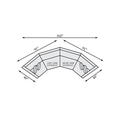 Bernhardt Soleil 2-Piece Fabric Sectional