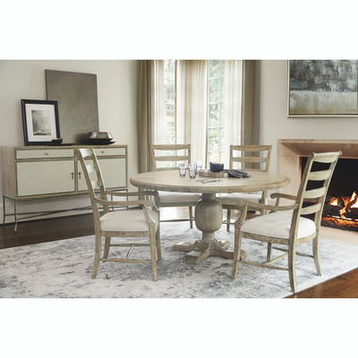 Bernhardt Rustic Patina Ladderback Side Chair in Sand Finish