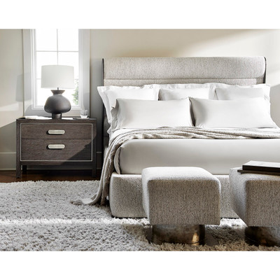 Bernhardt Prado Bench in Bright Graphite Finish