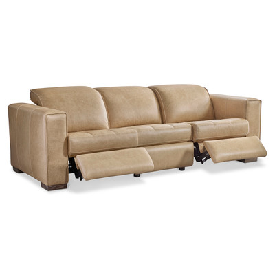 Bernhardt Nest Leather Power Motion Sofa