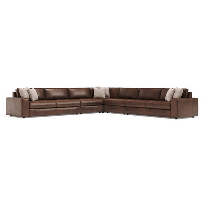 Bernhardt Nest 5-Piece Leather Sectional