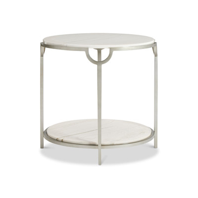 Bernhardt Morello Oval Metal End Table