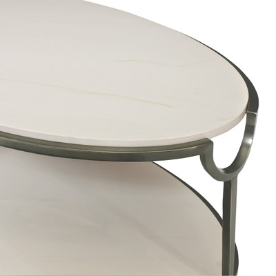 Bernhardt Morello Oval Metal Cocktail Table