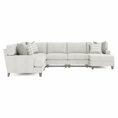 Bernhardt Mila 6-Piece Fabric Sectional with Right Facing Chaise