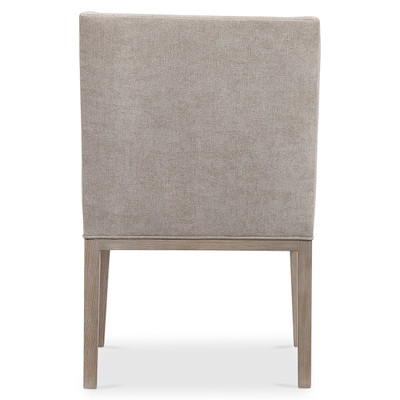 Bernhardt Linea Upholstered Arm Chair in Cerused Greige Finish